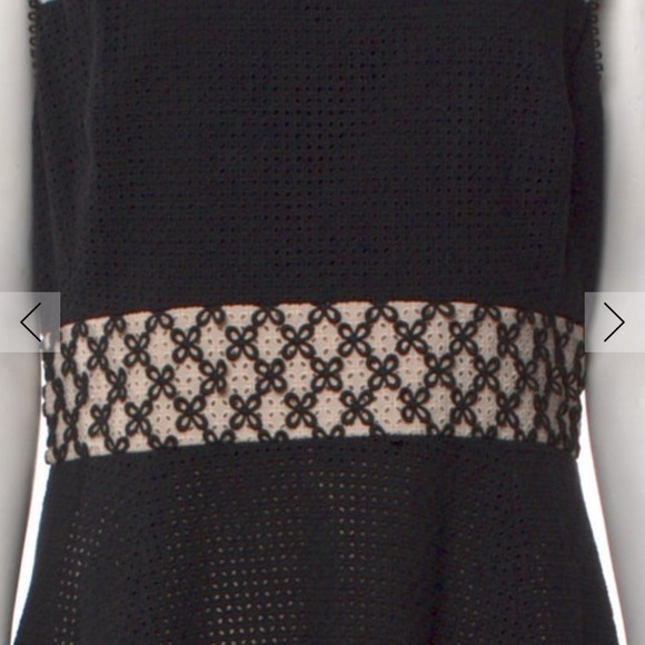 $399 Pearl Lela Rose Black Tan Lace Dress Fit Flare 10 Veronica Lodge Riverdale - Picture 3 of 6